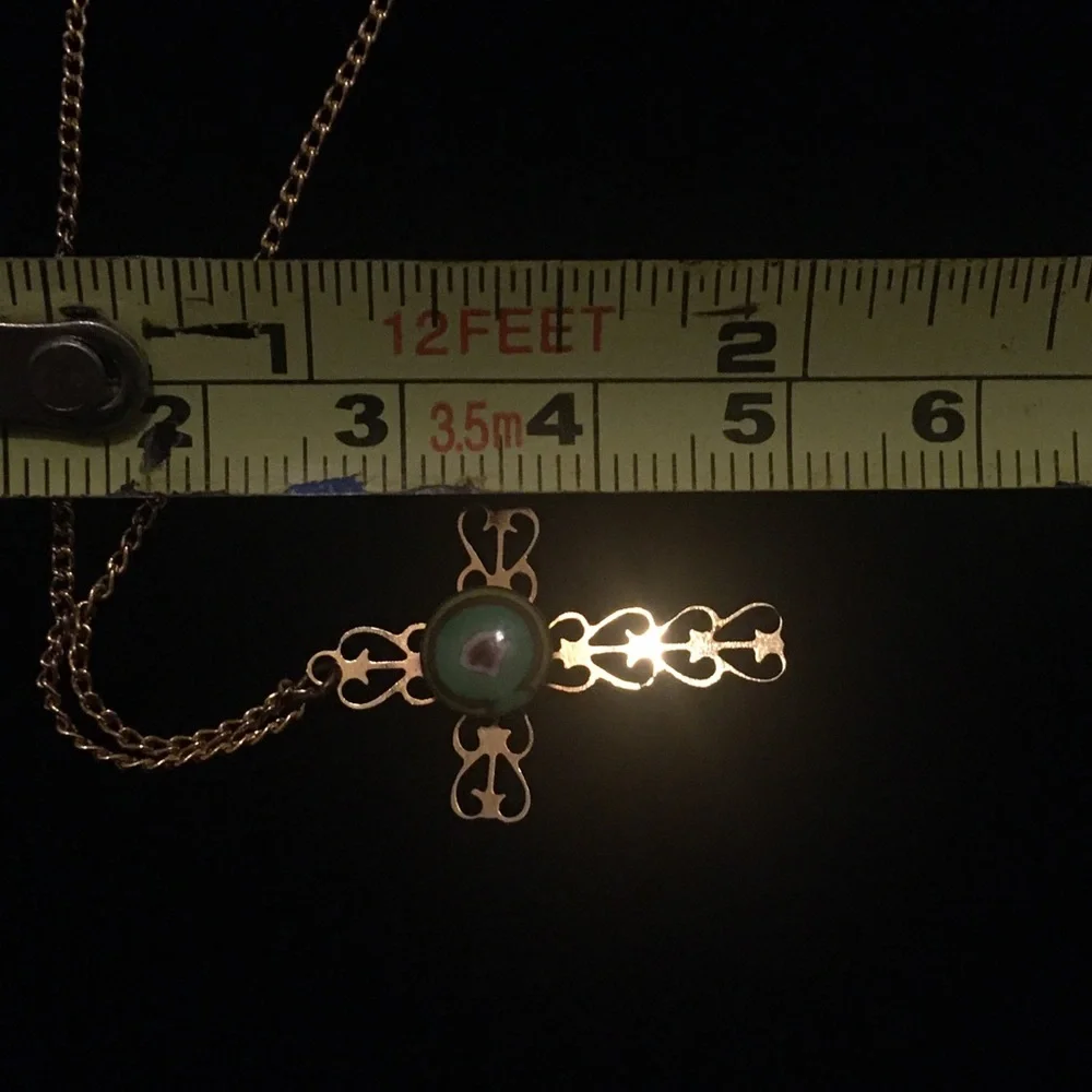 Beautiful Vintage Child’s Jesus Cross Necklace